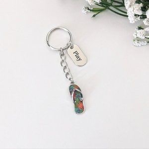 Summer Sandal Keychain  Handcrafted &Brand New